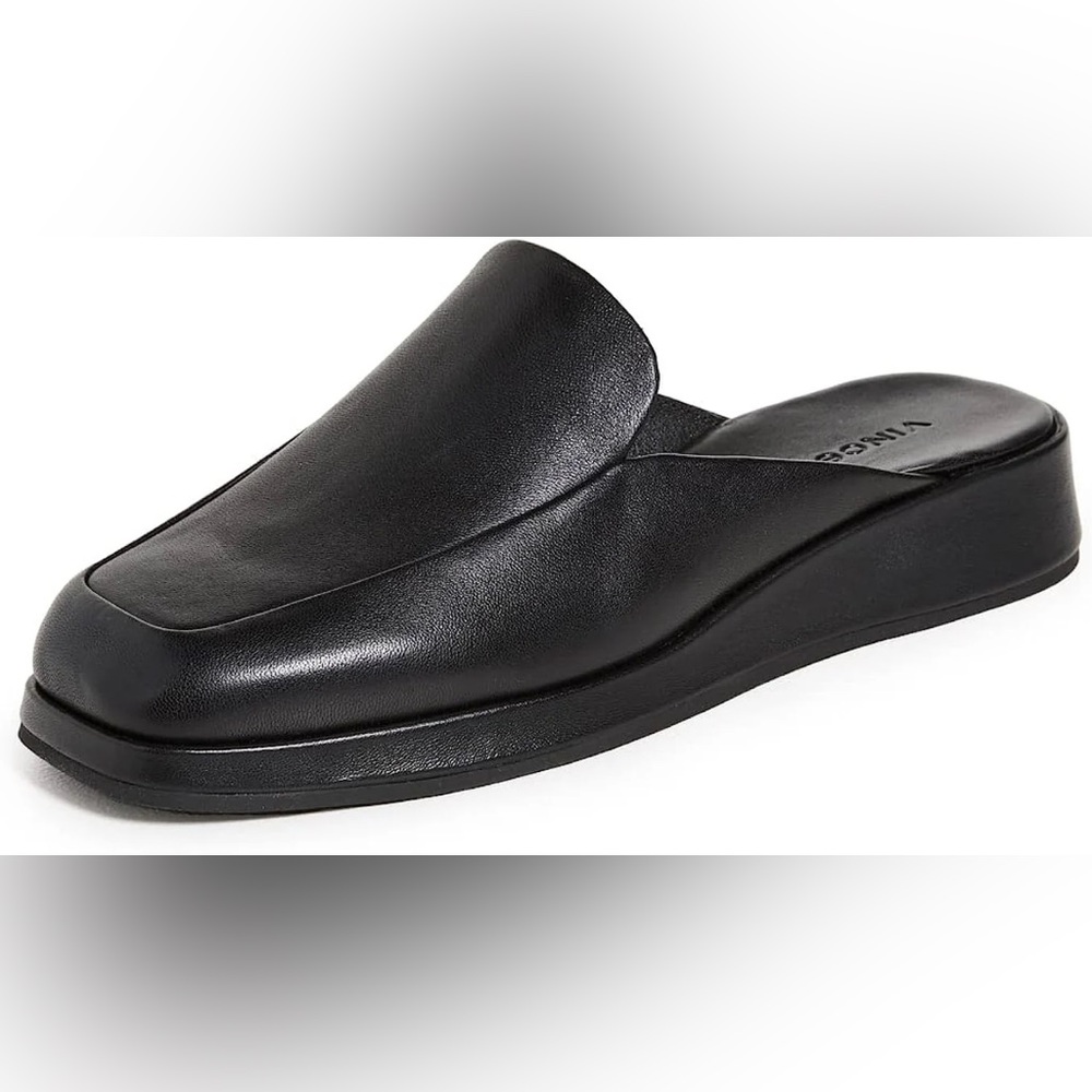 Vince Raquel Women's Clogs black leather slides mules